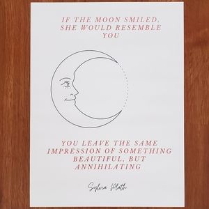 Sylvia Plath quote art print